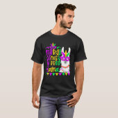 Mardi Gras No Prob Llama Alpaca Funny Carnival Par Tシャツ (正面フル)