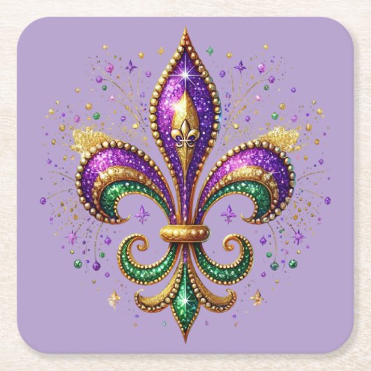 Mardi Gras Paper Coaster スクエアペーパーコースター (正面)