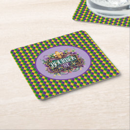 Mardi Gras Paper Coaster スクエアペーパーコースター