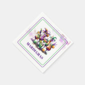 Mardi Gras Paper Napkins スタンダードカクテルナプキン (角)