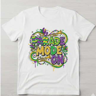 Mardi Gras Parade Mode On T-Shirt - Retro Gold Gli Tシャツ