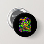 Mardi gras party alligator mardigator 67 bruh game 缶バッジ (正面&裏面)