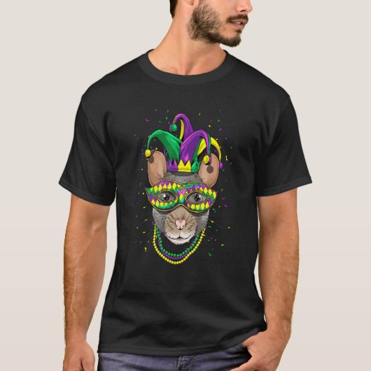 Mardi Gras Party Carnival Jester Rat Mouse Rodents Tシャツ (正面)