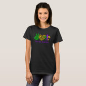 Mardi Gras Party Carnival Parade Peace Love Mardi  Tシャツ (正面フル)