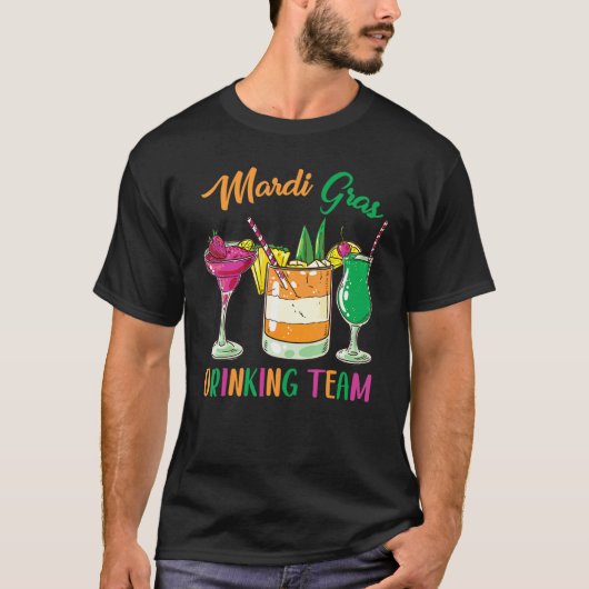 Mardi Gras Party Drinking Team Crawfish Carnival P Tシャツ (正面)