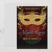 Mardi Gras Party Flyer Template  招待状 (正面/裏面)