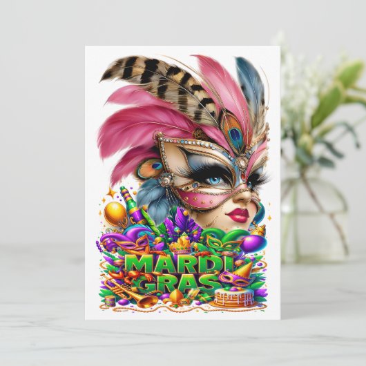 Mardi Gras - Party Invitation 招待状 (スタンド正面)