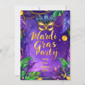 Mardi Gras Party – Let the Good Times Roll 招待状 (正面)