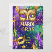 Mardi Gras Party – Let the Good Times Roll 招待状 (正面)