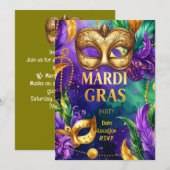 Mardi Gras Party – Let the Good Times Roll 招待状 (正面/裏面)