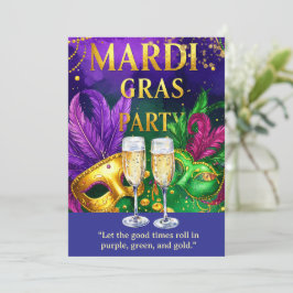 Mardi Gras Party – Let the Good Times Roll  招待状