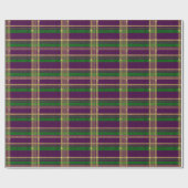 Mardi Gras Plaid ラッピングペーパー (フラット)