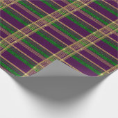 Mardi Gras Plaid ラッピングペーパー (角)