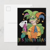 Mardi Gras Playing Cards Six Seven Deck Trucker  シーズンポストカード (正面/裏面)