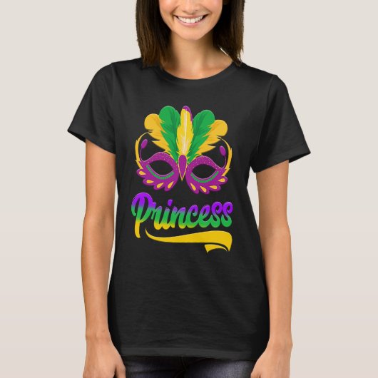Mardi Gras Princess Mardi Gras Carnival Women Gir Tシャツ (正面)