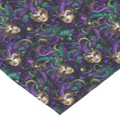 Mardi Gras Print ショートテーブルランナー (コーナー)