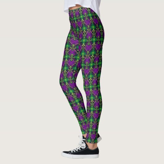 Mardi Gras Print レギンス (左)