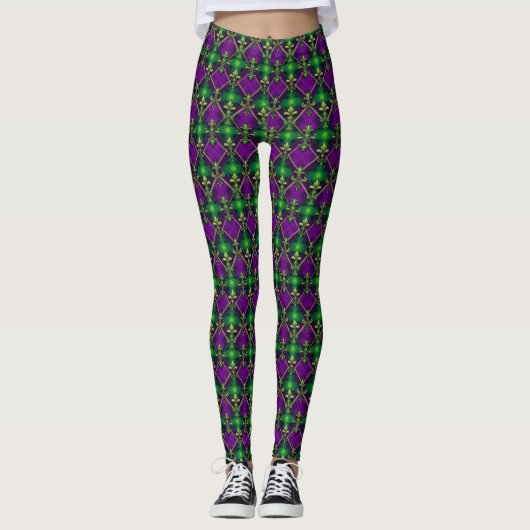 Mardi Gras Print レギンス (正面)