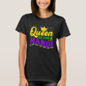 Mardi Gras Queen Crow  Mardi Gras Beads Carnival O Tシャツ (正面)