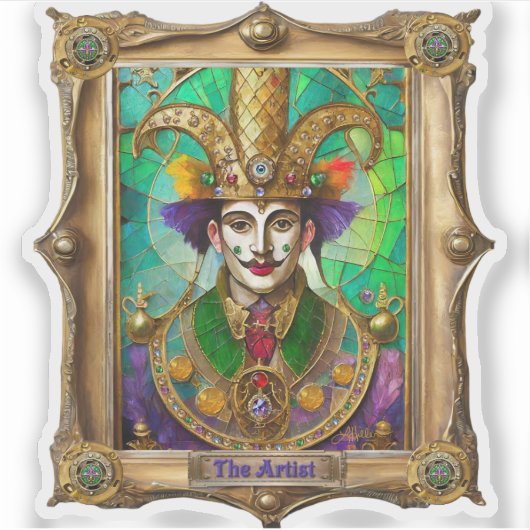 Mardi Gras Realm Portraits - The Artist Dali シール (正面)