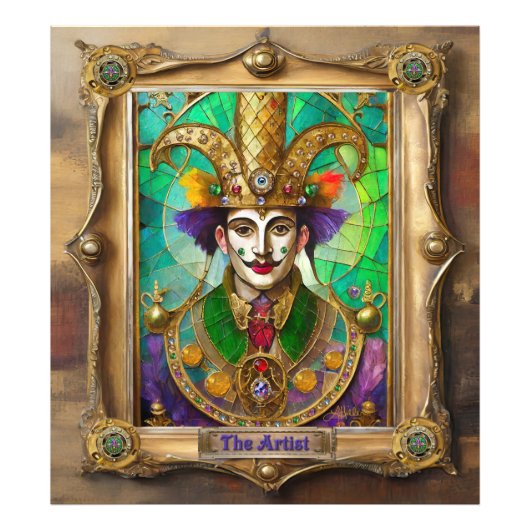 Mardi Gras Realm Portraits - The Artist Dali フォトプリント (正面)