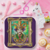 Mardi Gras Realm Portraits - The Artist Dali ペーパープレート (パーティー)