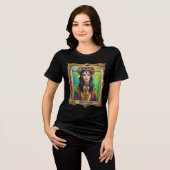 Mardi Gras Realm Portraits - The Creole Princess トライブレンドＴシャツ (正面全面)