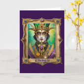Mardi Gras Realm Portraits - The King カード (黄色い花)