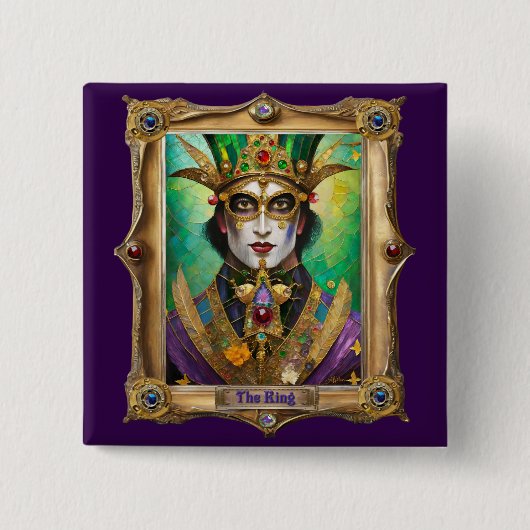 Mardi Gras Realm Portraits - The King 缶バッジ (正面)