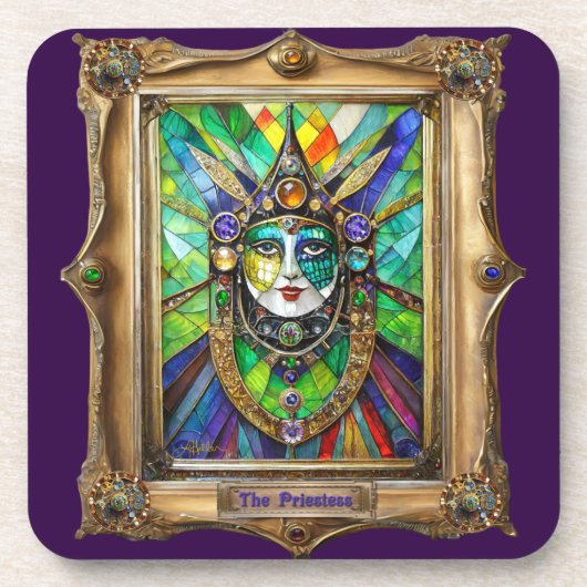 Mardi Gras Realm Portraits - The Priestess コースター (正面)