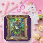 Mardi Gras Realm Portraits - The Priestess ペーパープレート (パーティー)