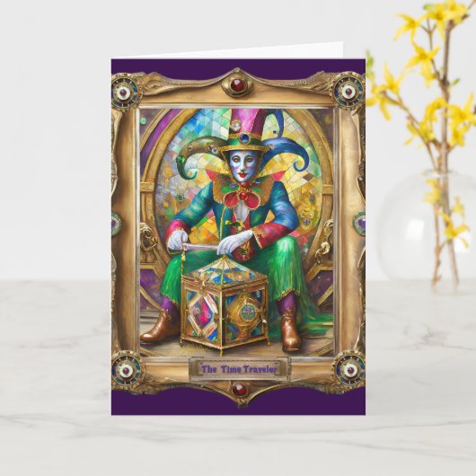 Mardi Gras Realm Portraits - The Time Traveler カード (黄色い花)