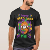 Mardi Gras Red Panda With Drum Carnival Costume Tシャツ (正面)