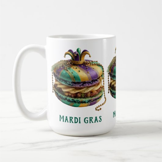 Mardi Gras Royal Macaron コーヒーマグカップ (左)