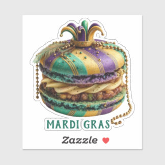 Mardi Gras Royal Macaron シール
