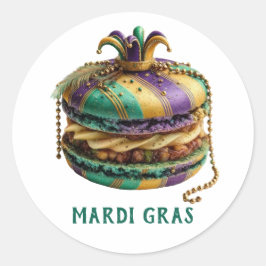 Mardi Gras Royal Macaron ラウンドシール