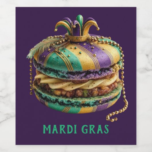 Mardi Gras Royal Macaron ワインラベル (シングルラベル)