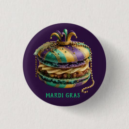 Mardi Gras Royal Macaron 缶バッジ