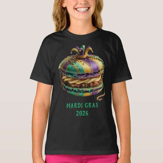 Mardi Gras Royal Macaron Tシャツ (正面)