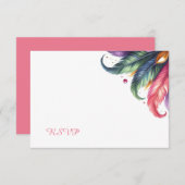 Mardi Gras RSVPカード ノートカード (正面/裏面)