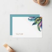 Mardi Gras RSVPカード ノートカード (正面/裏面インサイチュ)