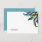 Mardi Gras RSVPカード ノートカード (正面/裏面)