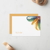 Mardi Gras RSVPカード ノートカード (正面/裏面インサイチュ)