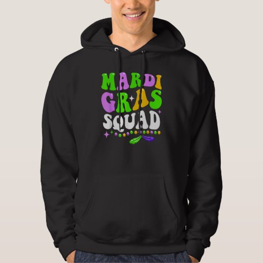 Mardi Gras Squad Matching Family Group 2023 New Or パーカ (正面)