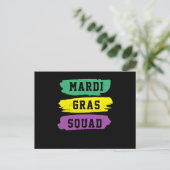 Mardi Gras Squad Street Party Carnival Gift ポストカード (スタンド正面)