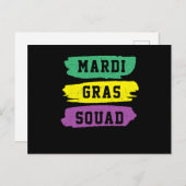 Mardi Gras Squad Street Party Carnival Gift ポストカード (正面/裏面)