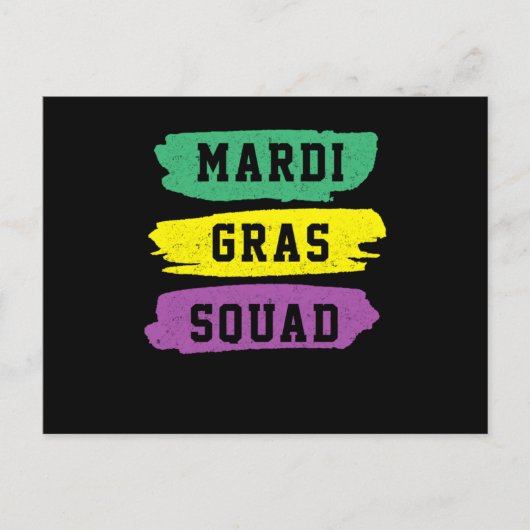 Mardi Gras Squad Street Party Carnival Gift ポストカード (正面)