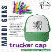 Mardi Gras Stacked Trucker Cap キャップ