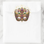 Mardi Gras Sticker ラウンドシール (バッグ)