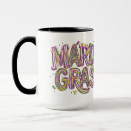 Mardi Gras Sticker – Colorful Carnival Party Decal マグカップ
